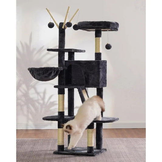 Cat Tree, 53 inch Cat Tower for Indoor Cats,