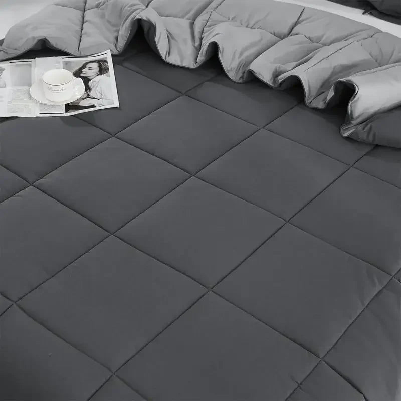 - All Season Reversible Comforter with Two Shams